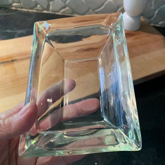 VINTAGE | Rectangular Glass Ashtray - Picture 2 of 7